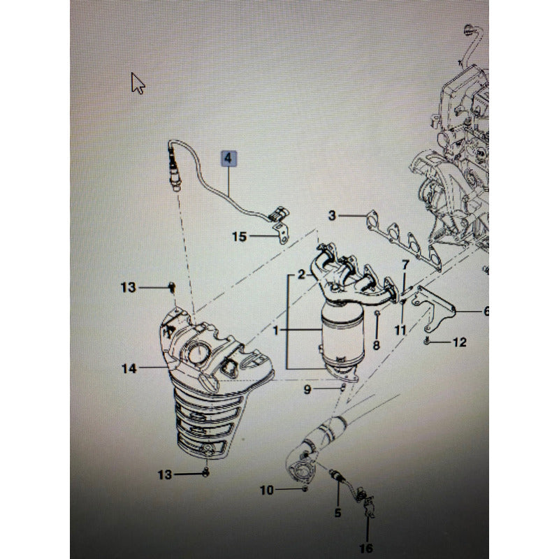 Sensor Oxigeno Delantero Chevrolet Prisma 2017-2020