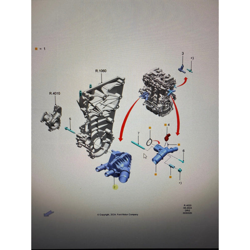 Termostato Y Carcaza Ford Ecosport Motor 1.5 Dragon Bencina